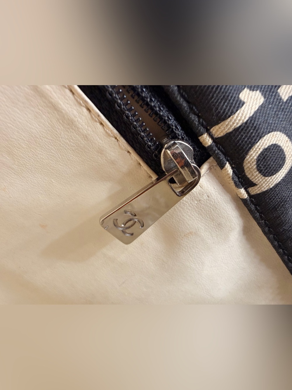 CHANEL Bysy Line Tote Bag Canvas Black CC XL tote w/COA - Picture 14 of 16